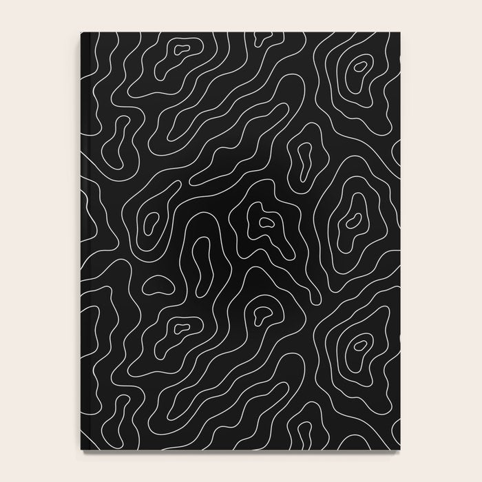 Abstract topography map line art pattern Notebook Gallery Image 4