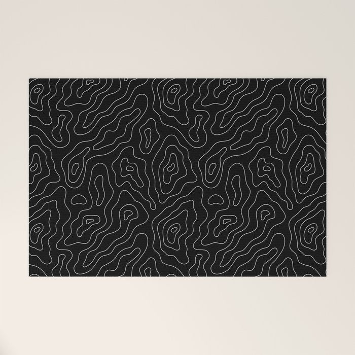 Abstract topography map line art pattern Welcome Mat Gallery Image 1