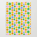 Colorful polka dot circle cartoon pattern Poster Gallery Image 4