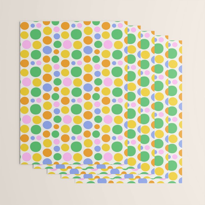 Colorful polka dot circle cartoon pattern Wrapping Paper Gallery Image 3