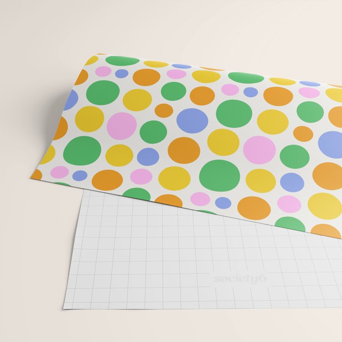 Colorful polka dot circle cartoon pattern Wrapping Paper Gallery Image 2