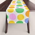 Colorful polka dot circle cartoon pattern Table Runner Gallery Image 1