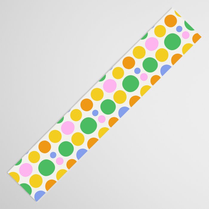 Colorful polka dot circle cartoon pattern Table Runner Gallery Image 3