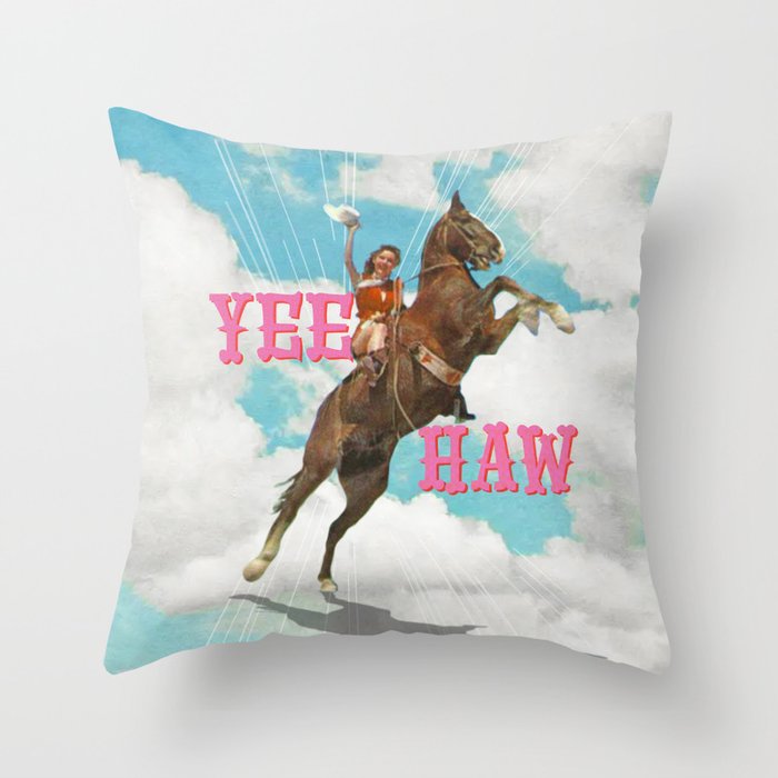 YEE HAW Throw Pillow Gallery Image 1