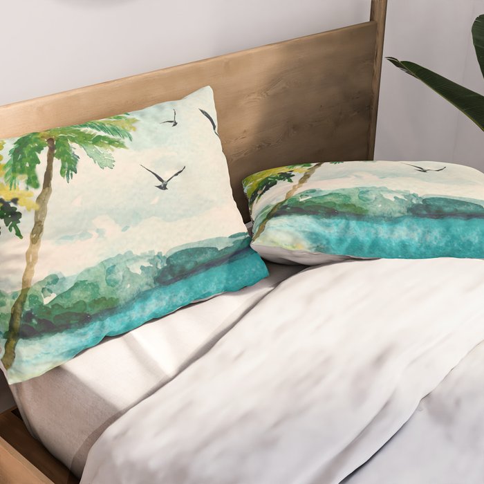 Palm Trees 1 Pillow Sham Gallery Image 2