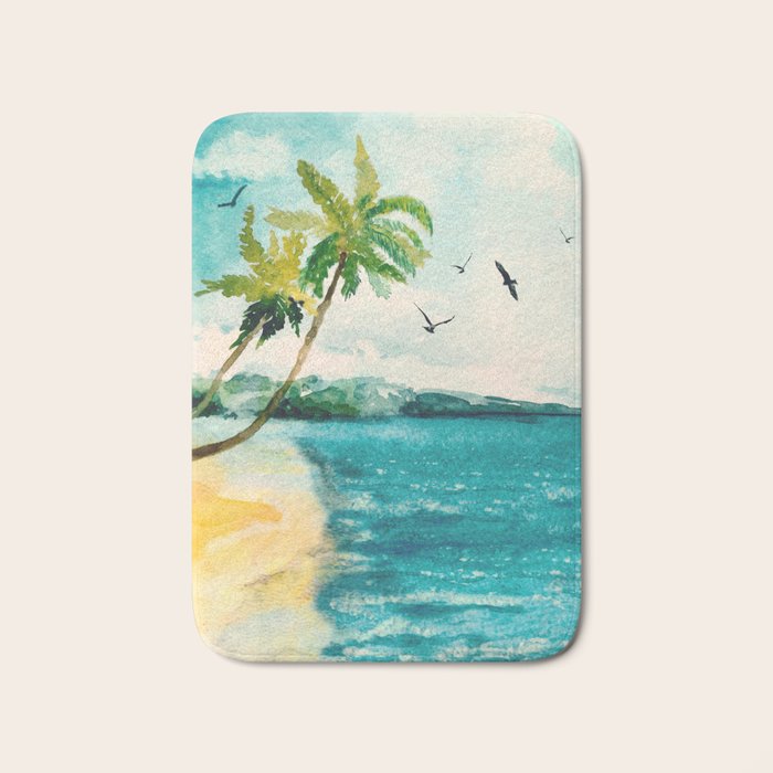 Palm Trees 1 Bath Mat Gallery Image 1