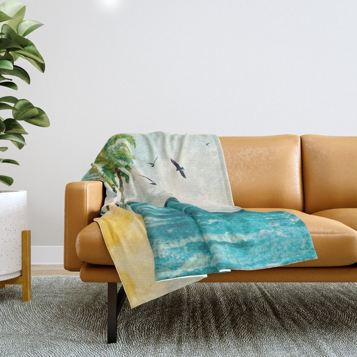 Palm Trees 1 Throw Blanket Gallery Image 1