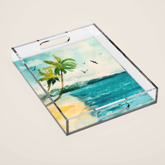 Palm Trees 1 Acrylic Tray Gallery Image 1