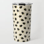 Sweet Strawberries - black, moss, cream, and white Travel Mug Gallery Image 1