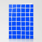 Cobalt Blue Checker Grid Stationery Card Gallery Image 2