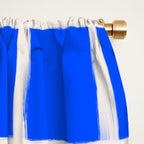 Cobalt Blue Checker Grid Window Curtain Gallery Image 2