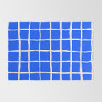 Cobalt Blue Checker Grid Rug Gallery Image 2