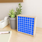 Cobalt Blue Checker Grid Mini Art Print Gallery Image 2