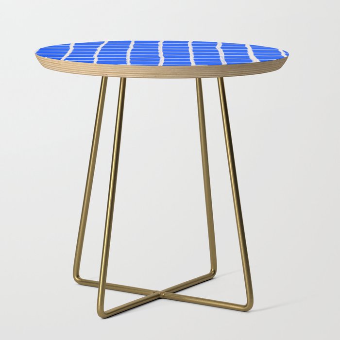 Cobalt Blue Checker Grid Side Table Gallery Image 1