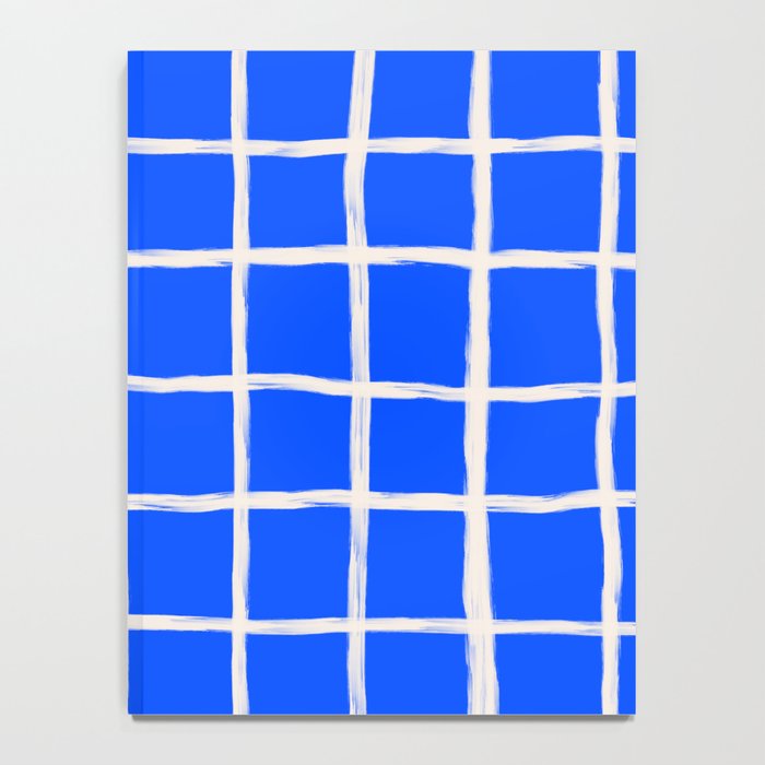 Cobalt Blue Checker Grid Notebook Gallery Image 4