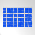 Cobalt Blue Checker Grid Welcome Mat Gallery Image 1