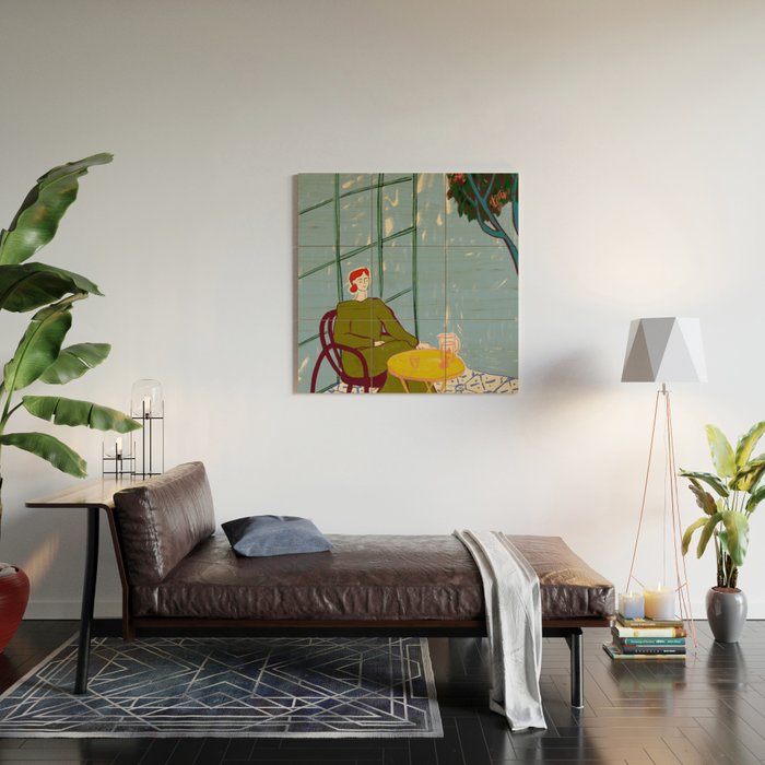 WOMAN UNDER A TREE Wood Wall Art Gallery Image 2