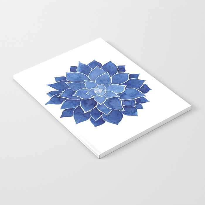 Indigo Succulent |  Watercolor Painting Notebook Gallery Image 2
