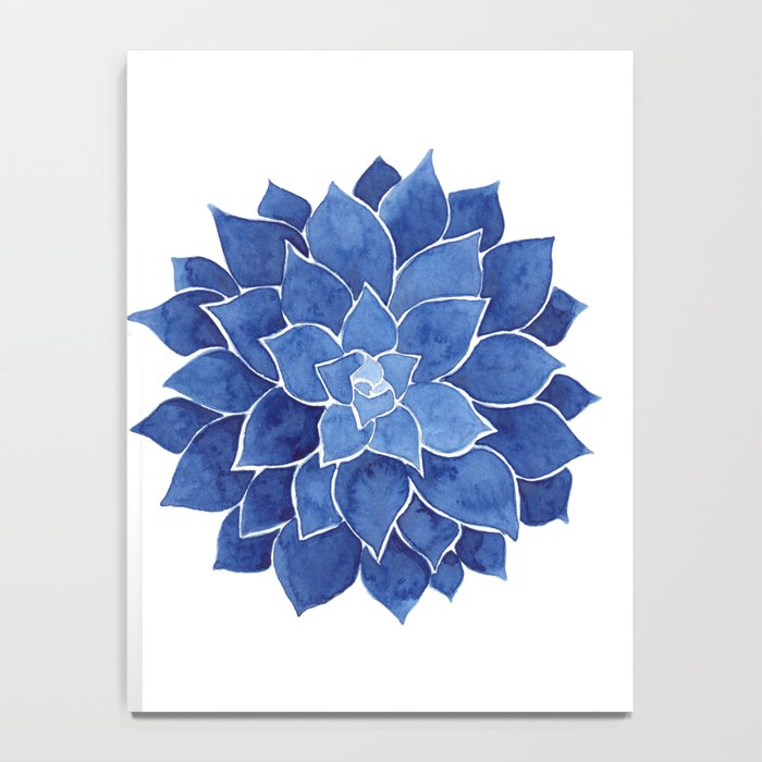 Indigo Succulent |  Watercolor Painting Notebook Gallery Image 4
