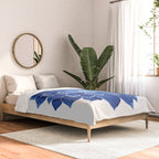 Indigo Succulent |  Watercolor Painting Comforter Gallery Image 2