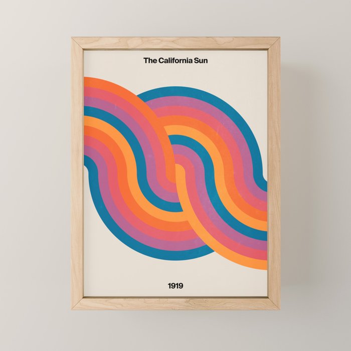 Vintage California Sun: Sacred Geometry Edition Mini Art Print Gallery Image 1