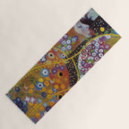 Gustav Klimt - The Mermaids II with poppies oceanic / floral portrait painting Yoga Mat Gallery Image 1