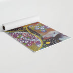 Gustav Klimt - The Mermaids II with poppies oceanic / floral portrait painting Yoga Mat Gallery Image 2
