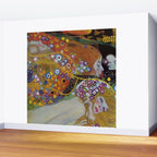 Gustav Klimt - The Mermaids II with poppies oceanic / floral portrait painting Wall Mural Gallery Image 2