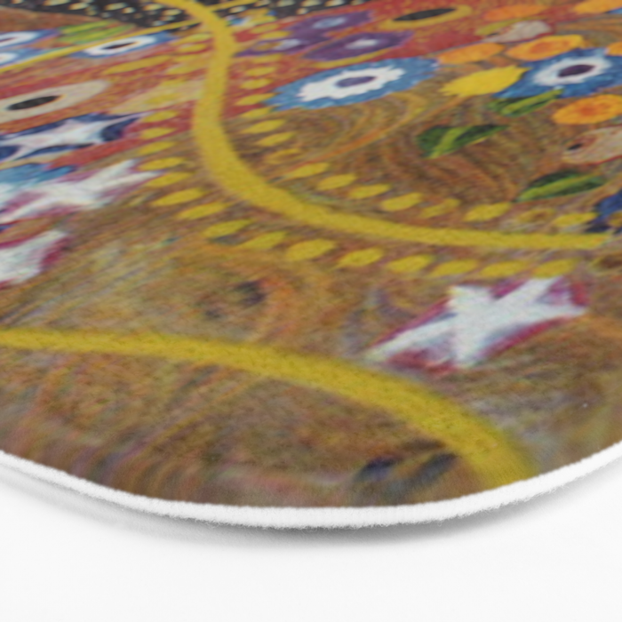 Gustav Klimt - The Mermaids II with poppies oceanic / floral portrait painting Bath Mat Gallery Image 3