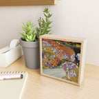 Gustav Klimt - The Mermaids II with poppies oceanic / floral portrait painting Mini Art Print Gallery Image 2