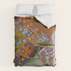 Gustav Klimt - The Mermaids II with poppies oceanic / floral portrait painting Comforter Gallery Image 6
