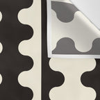 Abstract Mid-Century Black & White Wavy Pattern Wall Tapestry Gallery Image 3