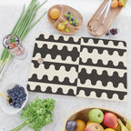 Abstract Mid-Century Black & White Wavy Pattern Cutting Board Gallery Image 2