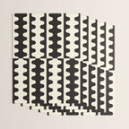 Abstract Mid-Century Black & White Wavy Pattern Wrapping Paper Gallery Image 3