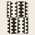 Abstract Mid-Century Black & White Wavy Pattern Cutting Board Gallery Image 1