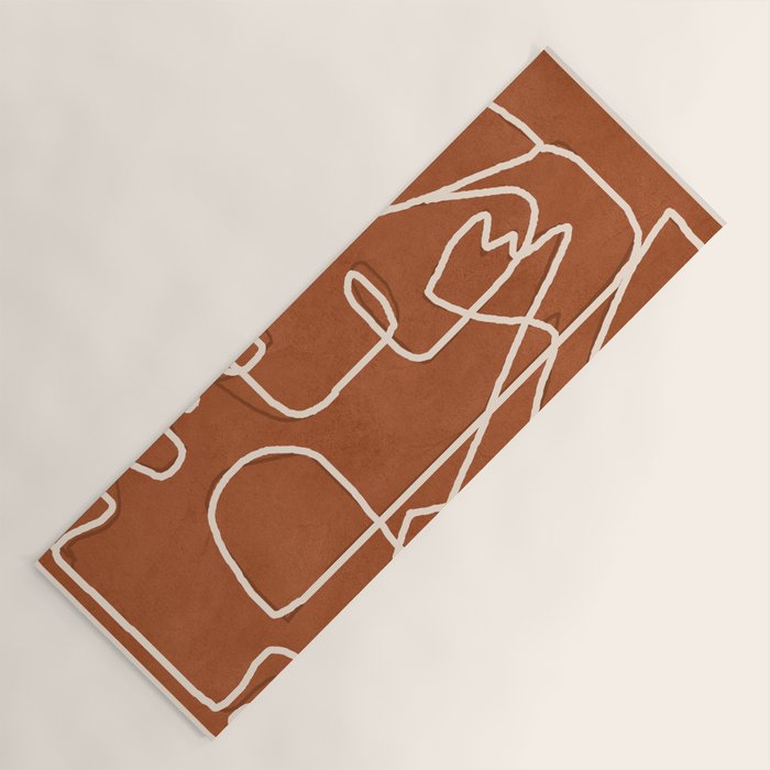 Abstract Face Sketch 4 Yoga Mat Gallery Image 1