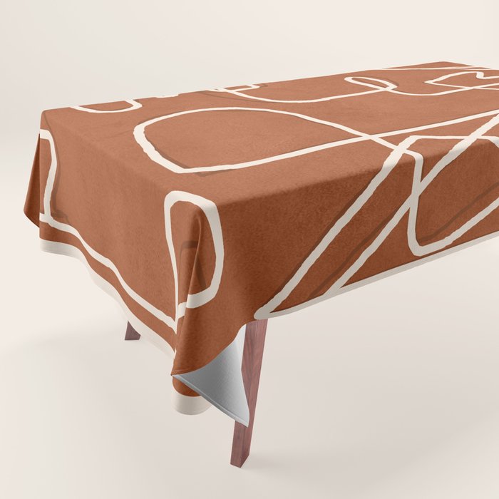 Abstract Face Sketch 4 Tablecloth Gallery Image 1