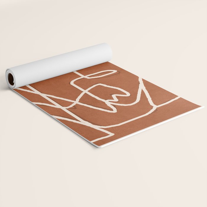 Abstract Face Sketch 4 Yoga Mat Gallery Image 2