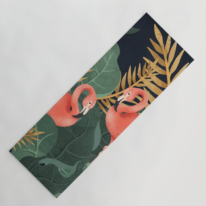 Two Flamingos Yoga Mat Gallery Image 1