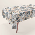 pattern lush blue, beige and white peonies Tablecloth Gallery Image 1