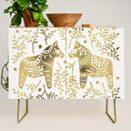 Swedish Dala Horses - Gold Palette Credenza Gallery Image 1