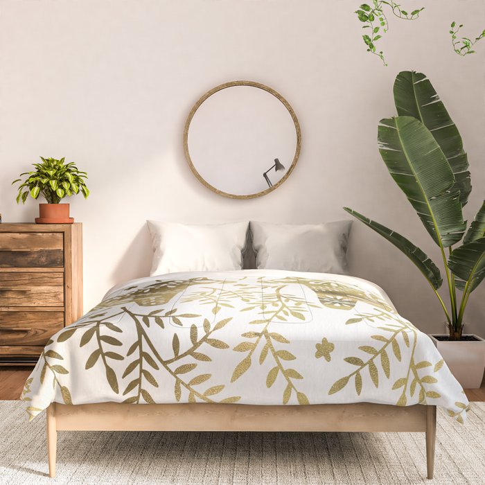 Swedish Dala Horses - Gold Palette Comforter Gallery Image 3