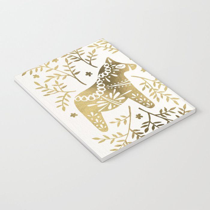 Swedish Dala Horses - Gold Palette Notebook Gallery Image 3