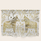 Swedish Dala Horses - Gold Palette Wall Hanging Gallery Image 1