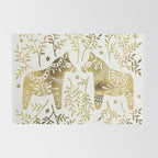 Swedish Dala Horses - Gold Palette Rug Gallery Image 2