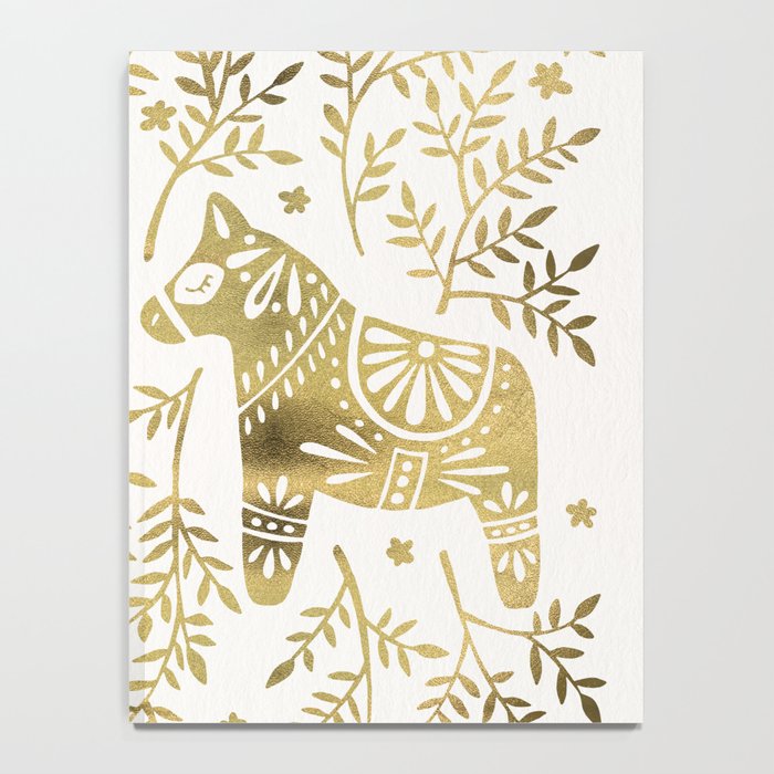 Swedish Dala Horses - Gold Palette Notebook Gallery Image 4