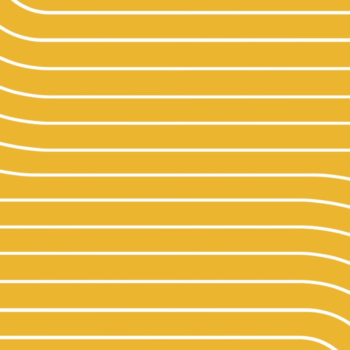 Minimal Line Curvature VIII Golden Yellow Mid Century Modern Arch Abstract Coffee Mug Gallery Image 2