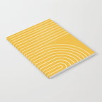 Minimal Line Curvature VIII Golden Yellow Mid Century Modern Arch Abstract Notebook Gallery Image 2