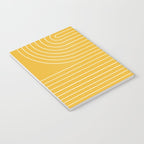Minimal Line Curvature VIII Golden Yellow Mid Century Modern Arch Abstract Notebook Gallery Image 3