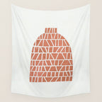 Linocut Vase #1 Wall Tapestry Gallery Image 4